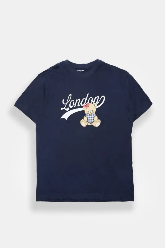 London Teddy Graphic Boyfriend Tee sold by Bluenotes
