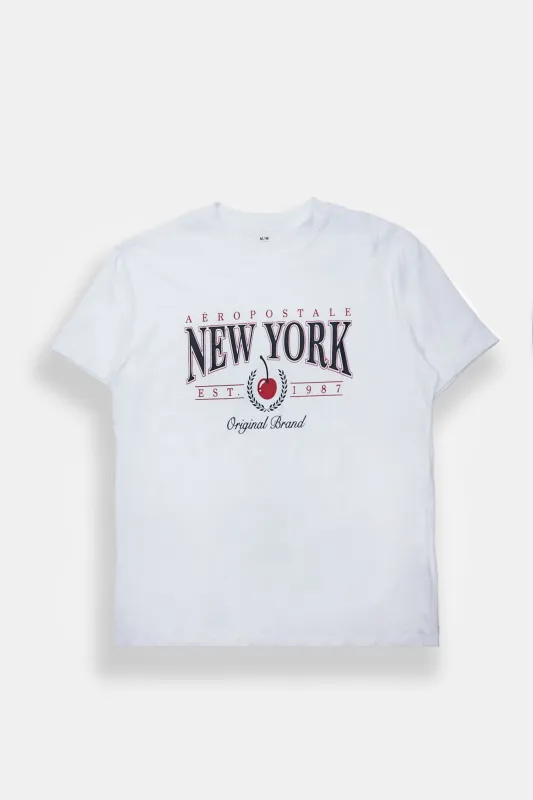 AERO New York Cherry Graphic Boyfriend Tee sold by Bluenotes