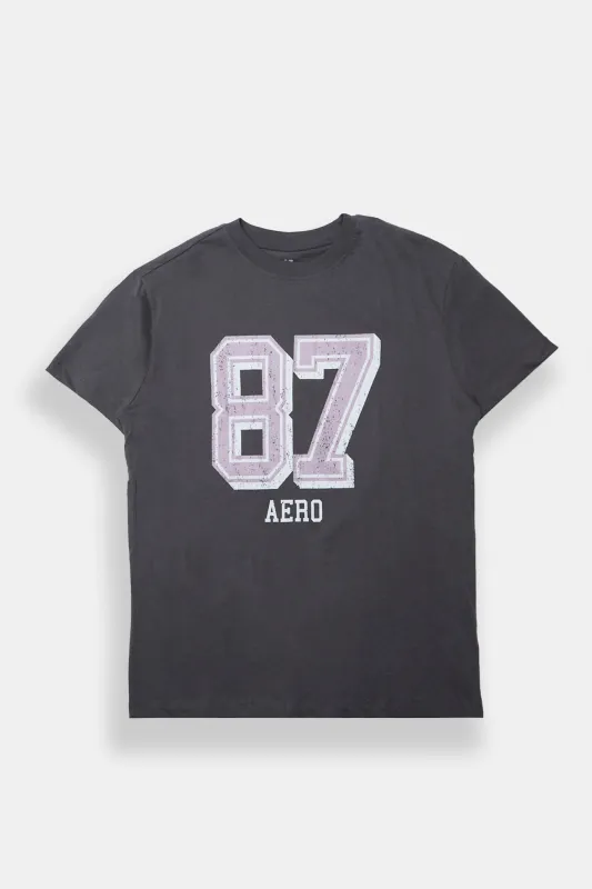 AERO 87 Graphic Boyfriend Tee sold by Bluenotes