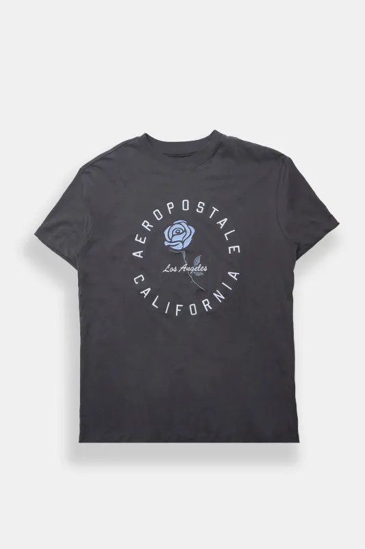 AERO California Rose Graphic Boyfriend Tee sold by Bluenotes