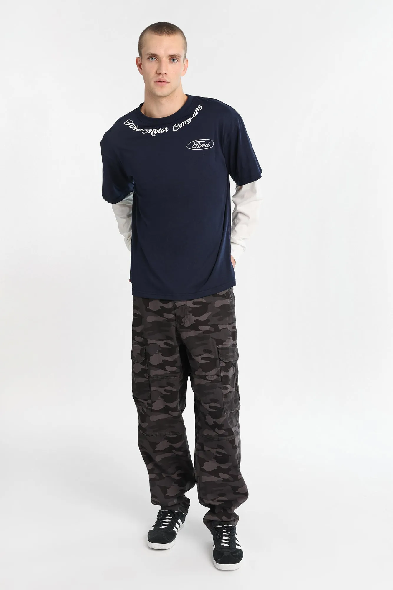 Ford Motor Company Long Sleeve Layered Twofer Tee sold by Bluenotes product image thumbnail 4