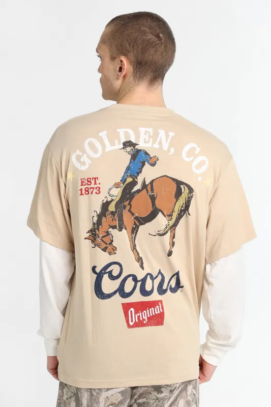 Coors Golden Co. Long Sleeve Layered Twofer Tee made by Aeropostale