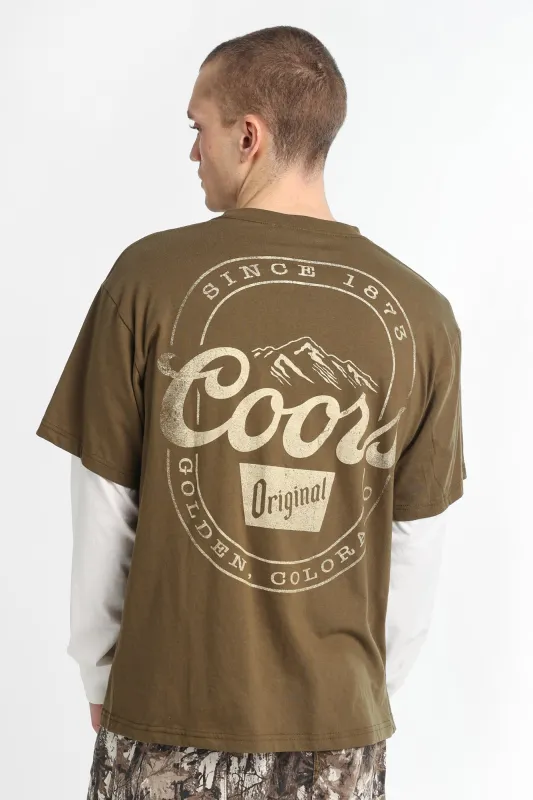 Coors Original Long Sleeve Layered Twofer Tee made by Aeropostale