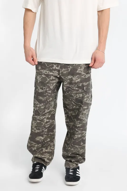 Camouflage Baggy Skater Cargo Twill Pants sold by Bluenotes
