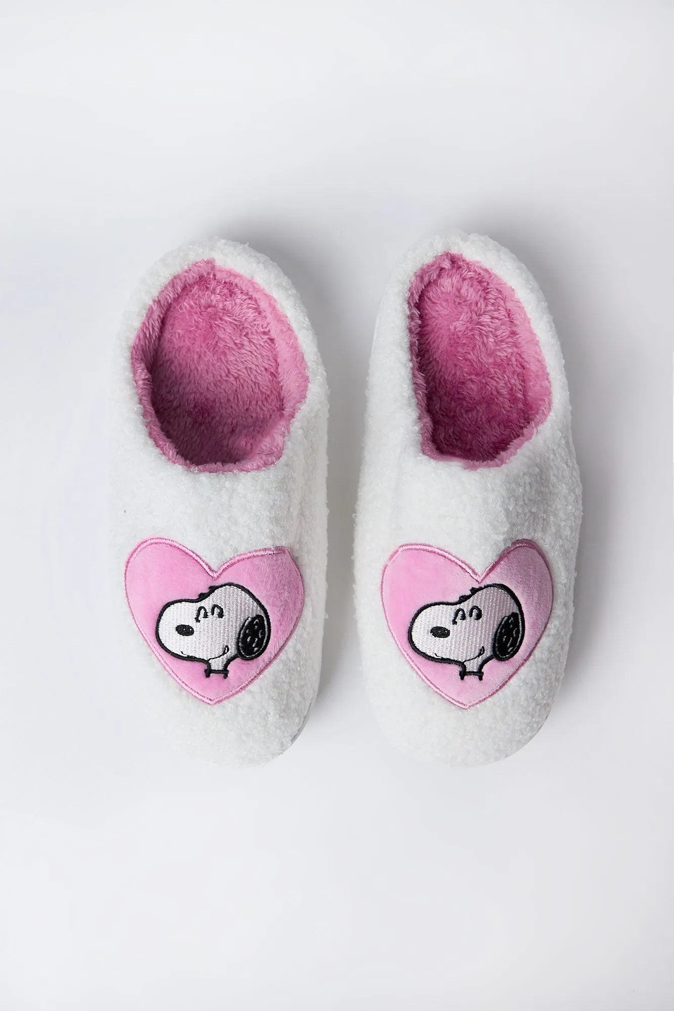 Peanuts Snoopy Heart Plush Slippers sold by Bluenotes