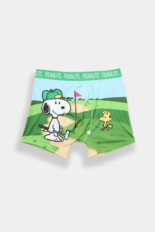 Peanuts Snoopy & Woodstock Golfing Printed Boxer Briefs made by Aeropostale