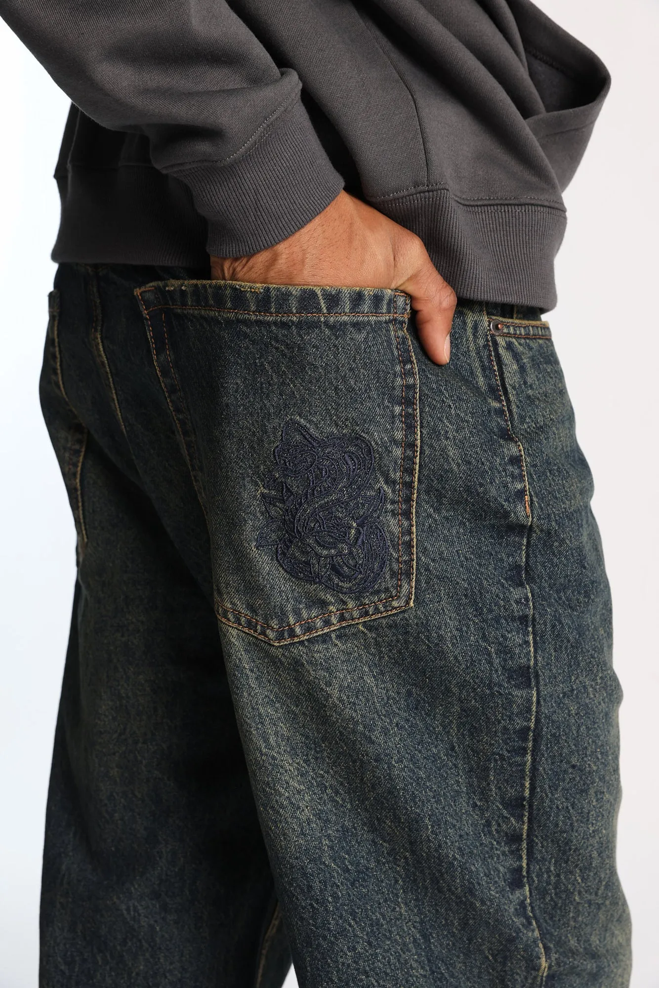 Embroidered Skater Jeans sold by Bluenotes product image thumbnail 2