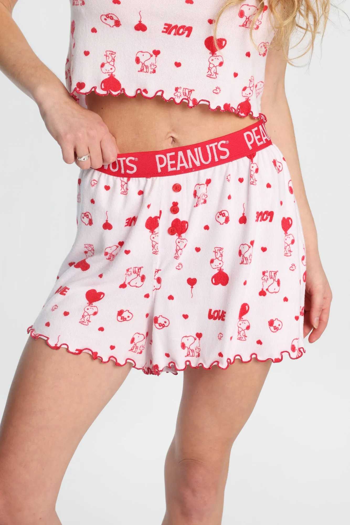Peanuts Heart Super Soft Pajama Tee And Boxer Shorts 2-Piece Set sold by Bluenotes product image thumbnail 3