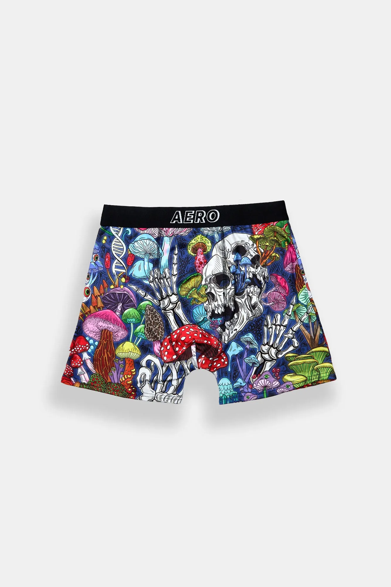 AERO Psychedelic Skull & Mushrooms Printed Boxer Briefs sold by Bluenotes