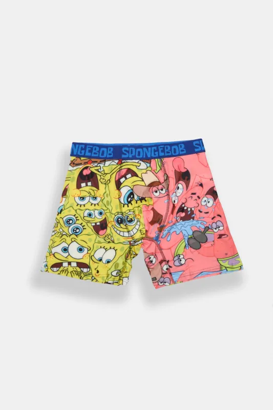 SpongeBob & Patrick Printed Boxer Briefs made by Bluenotes