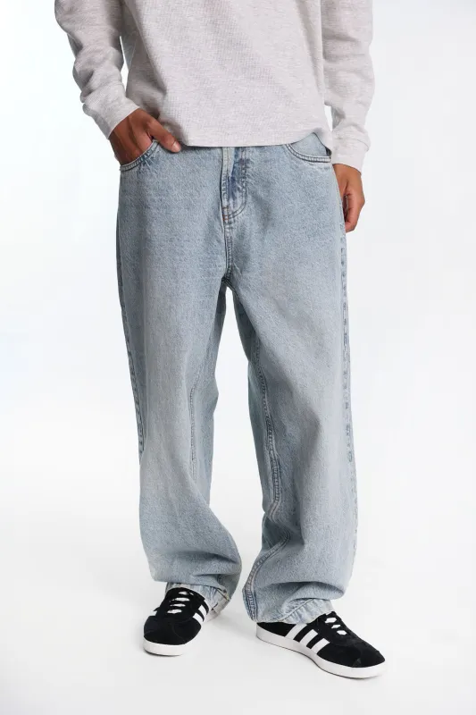 Flaming Tigers Embroidered Skater Jeans sold by Bluenotes