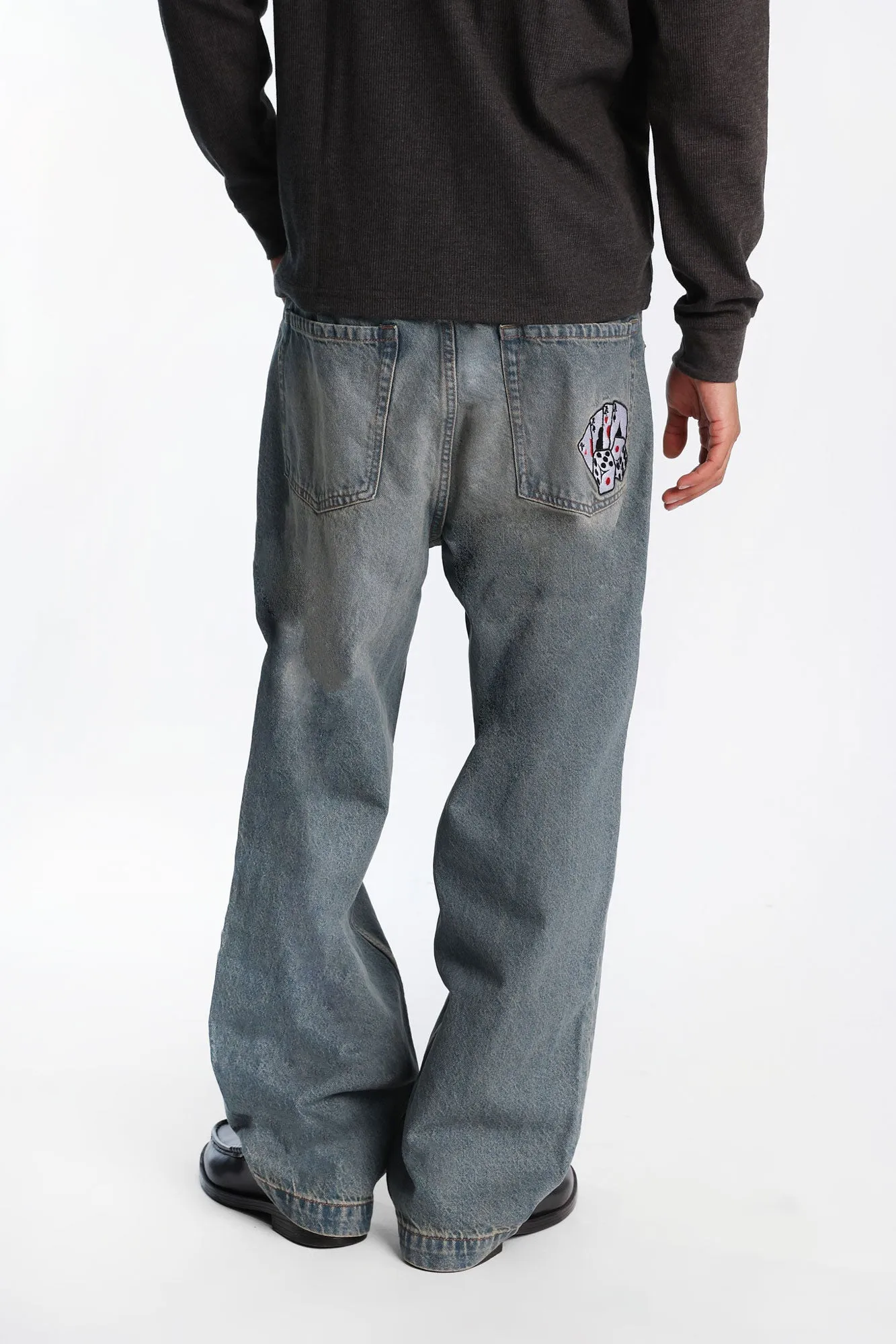 Playing Cards Embroidered Skater Jeans sold by Bluenotes product image thumbnail 4