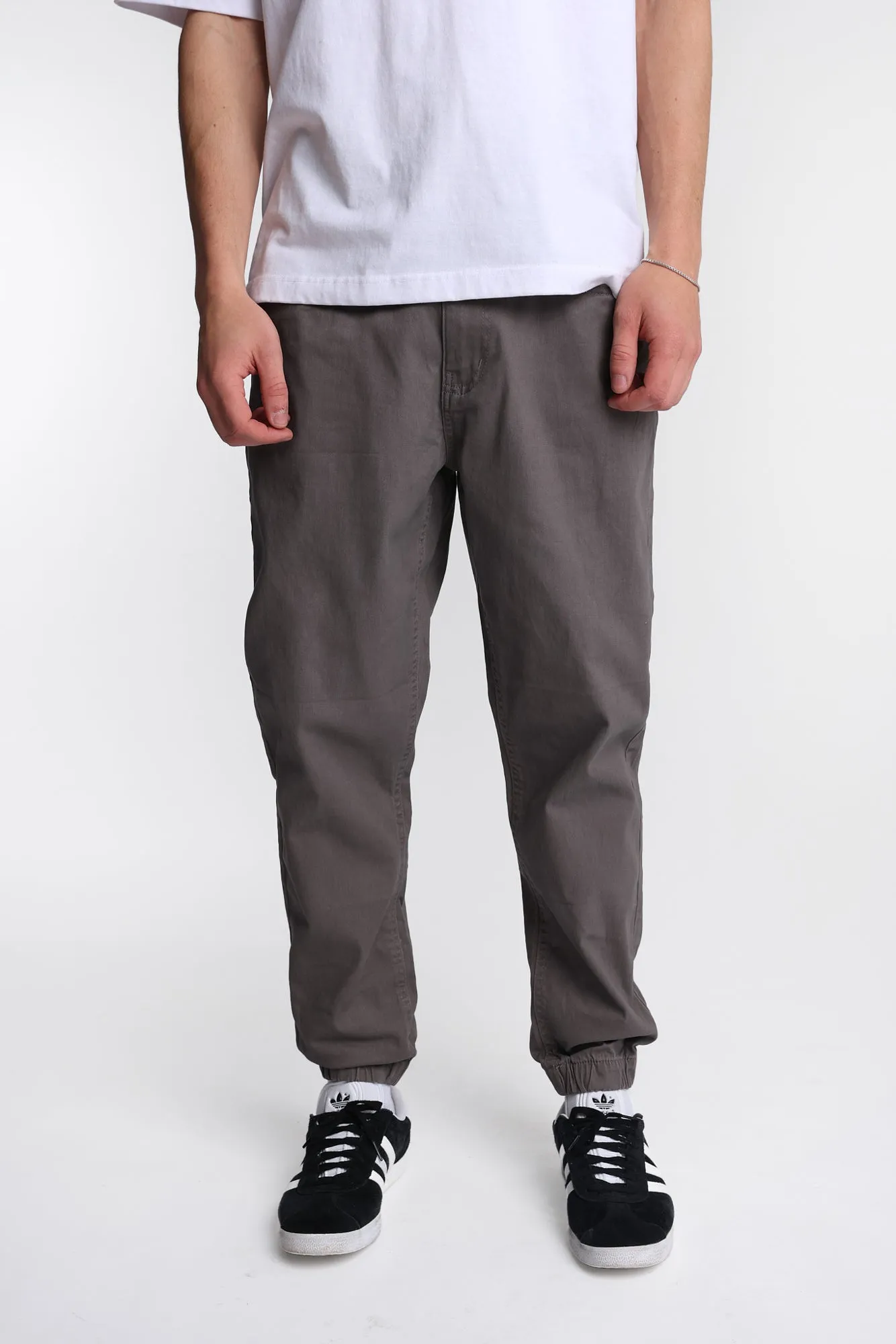 Relaxed Cinched Bottom Twill Jogger sold by Bluenotes