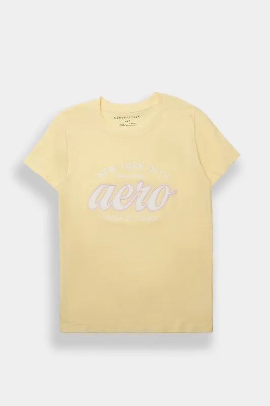 AERO New York City Registered Trademark Embroidered Graphic Classic Tee sold by Bluenotes