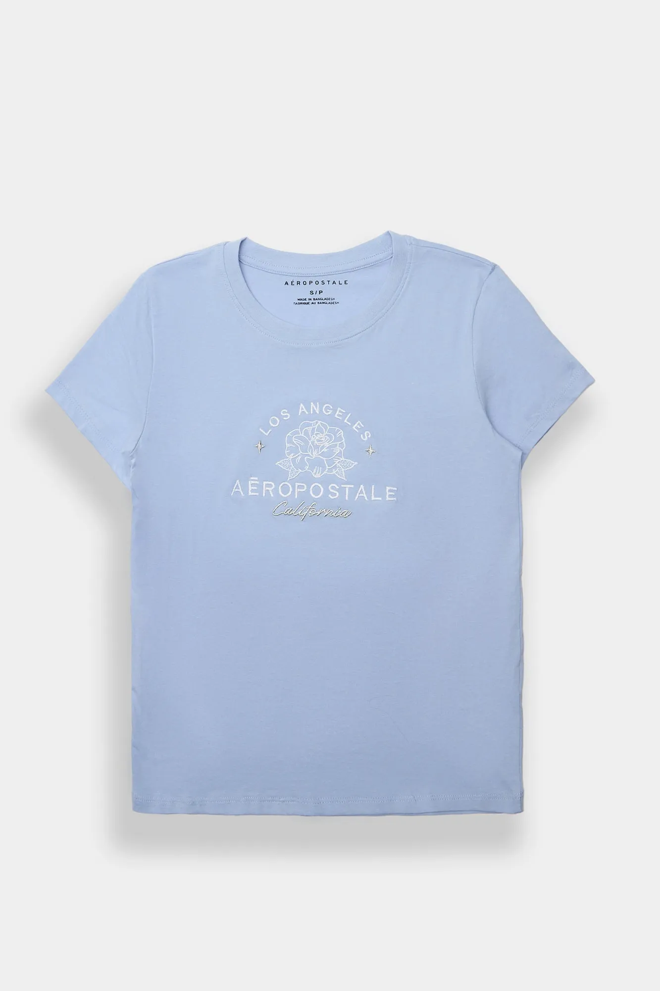 AERO Los Angeles Flower Embroidered Graphic Classic Tee sold by Bluenotes