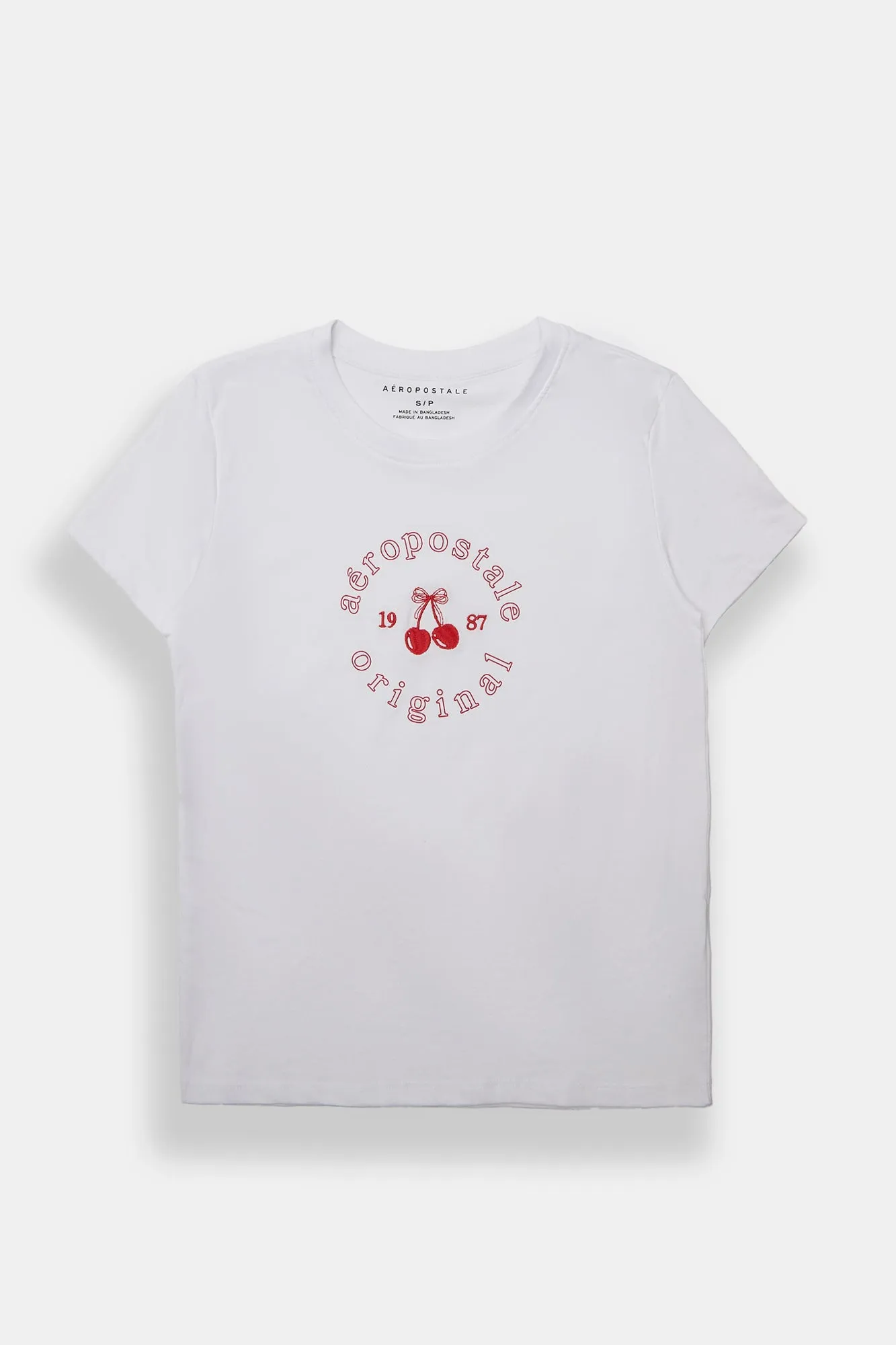 AERO Cherry Embroidered Graphic Classic Tee sold by Bluenotes