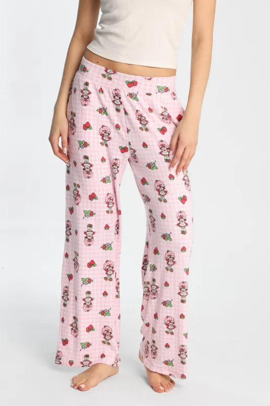 Strawberry Shortcake Super Soft Wide Leg Pajama Pants sold by Bluenotes