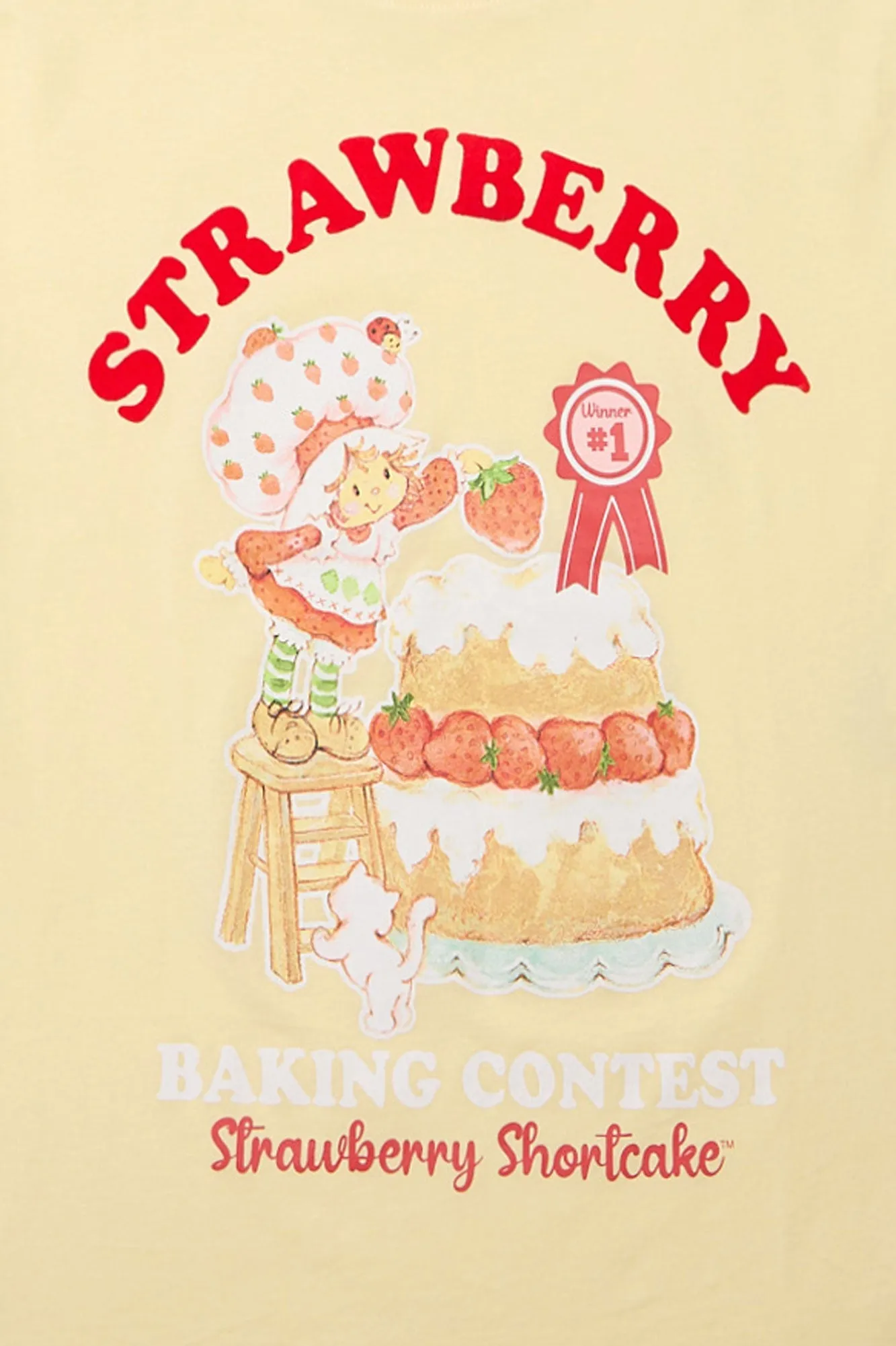 Strawberry Shortcake Baking Contest Graphic Boyfriend Tee sold by Bluenotes product image thumbnail 2