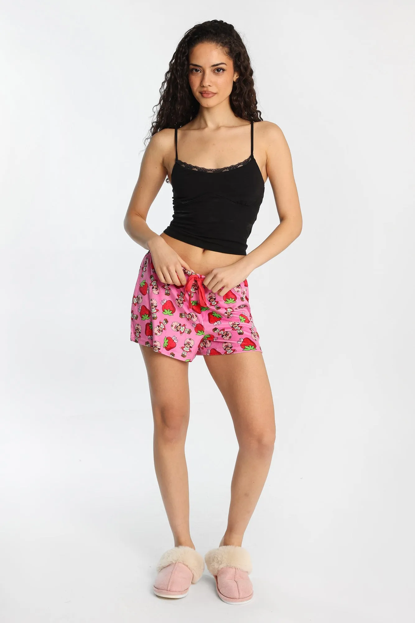 Strawberry Shortcake Velour Pajama Shorts sold by Bluenotes product image thumbnail 4