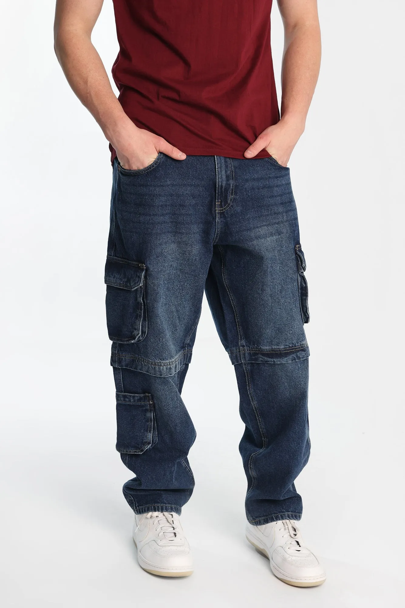 AERO Faux Convertible Cargo Jeans sold by Bluenotes