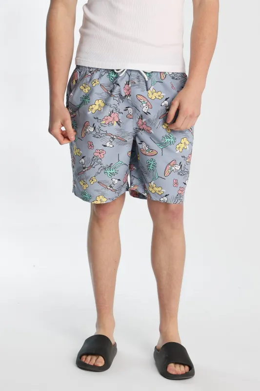 Peanuts Snoopy 7" Swim Shorts made by Aeropostale
