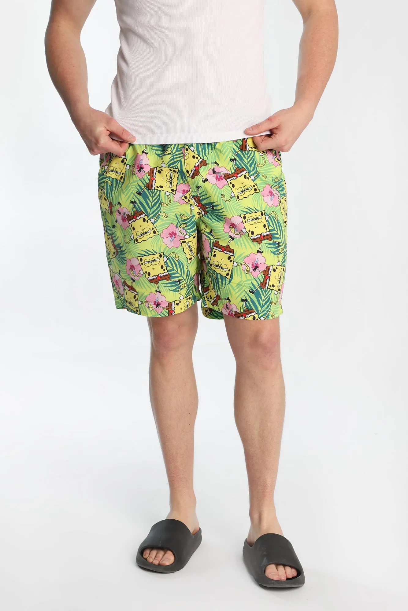 SpongeBob Floral 7" Swim Shorts sold by Bluenotes