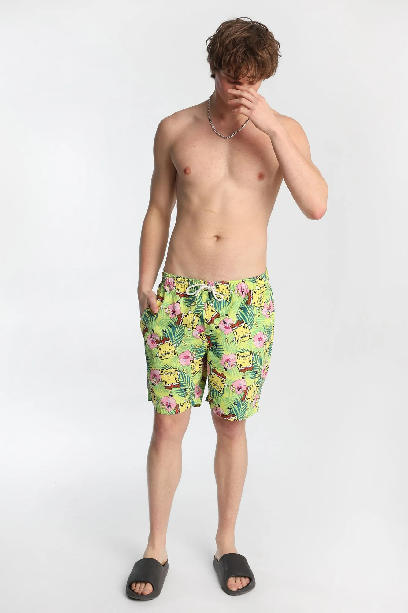 SpongeBob Floral 7" Swim Shorts sold by Bluenotes product image thumbnail 5