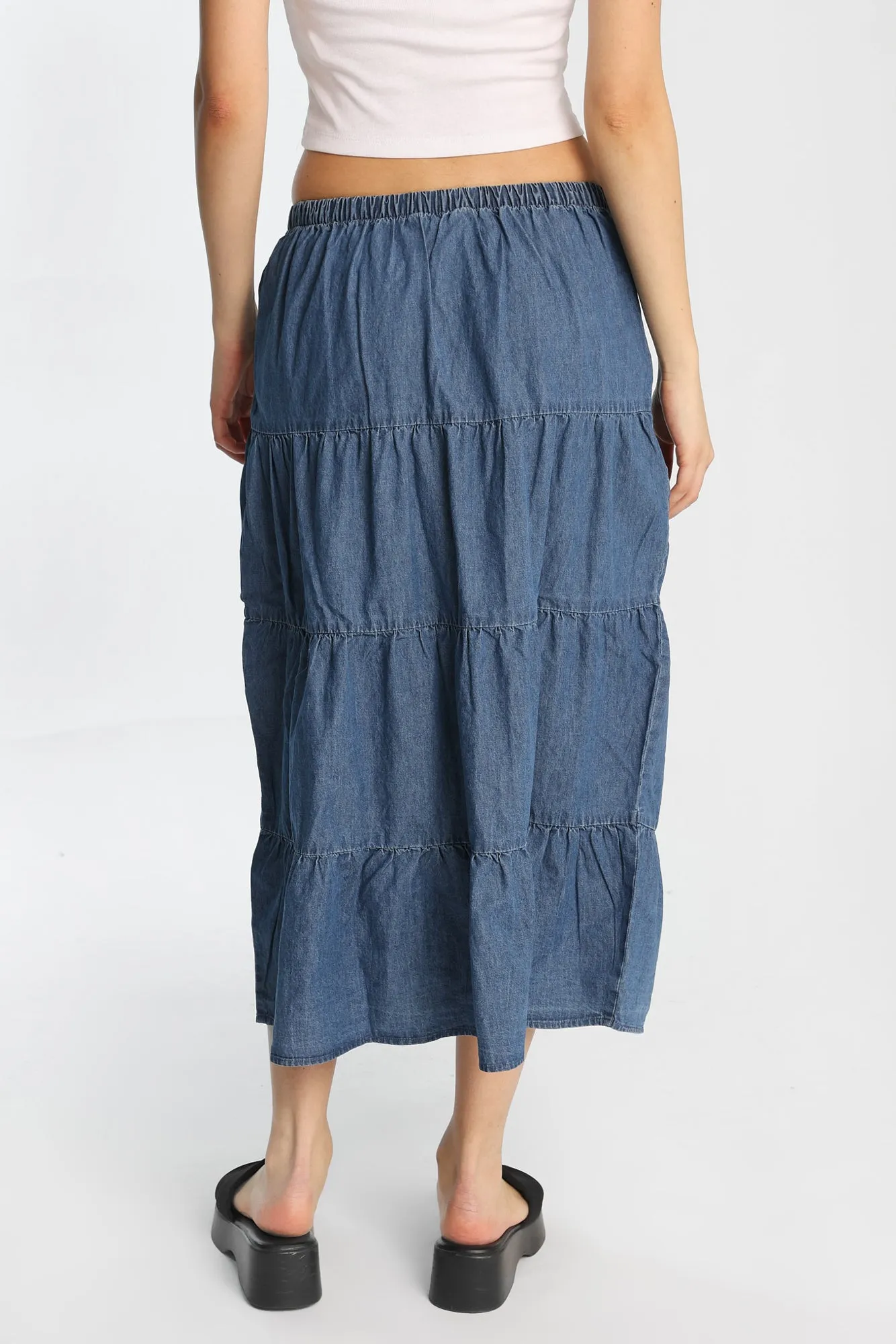 Chambray Maxi Skirt sold by Bluenotes product image thumbnail 3