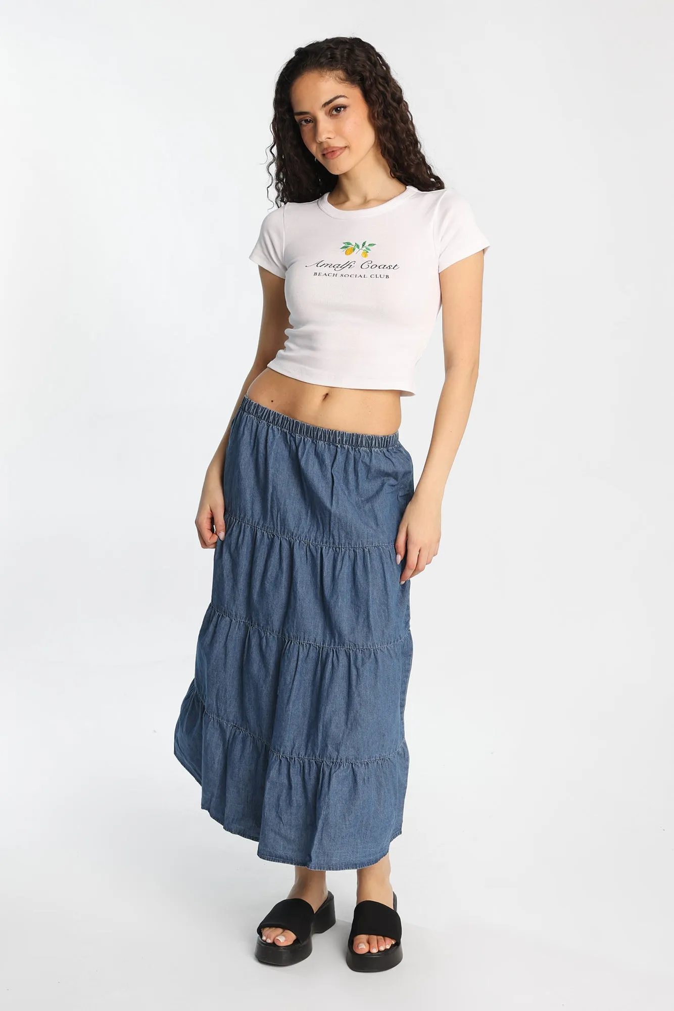 Chambray Maxi Skirt sold by Bluenotes product image thumbnail 4