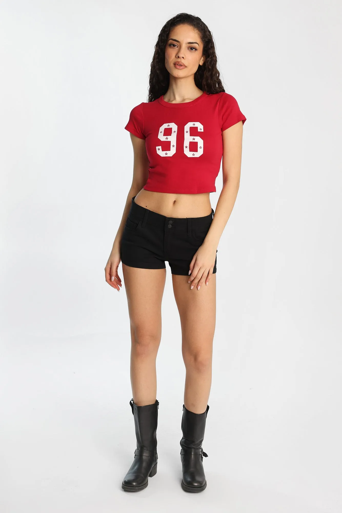 Low Rise Twill Mini Shorts sold by Bluenotes product image thumbnail 4