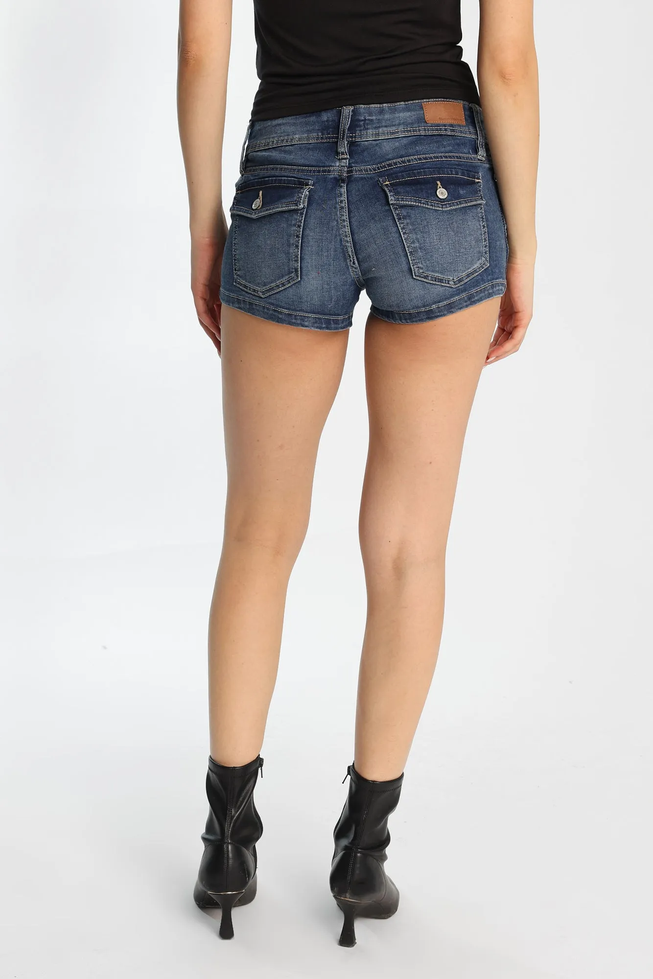 Low Rise Mini Denim Shorts sold by Bluenotes product image thumbnail 3