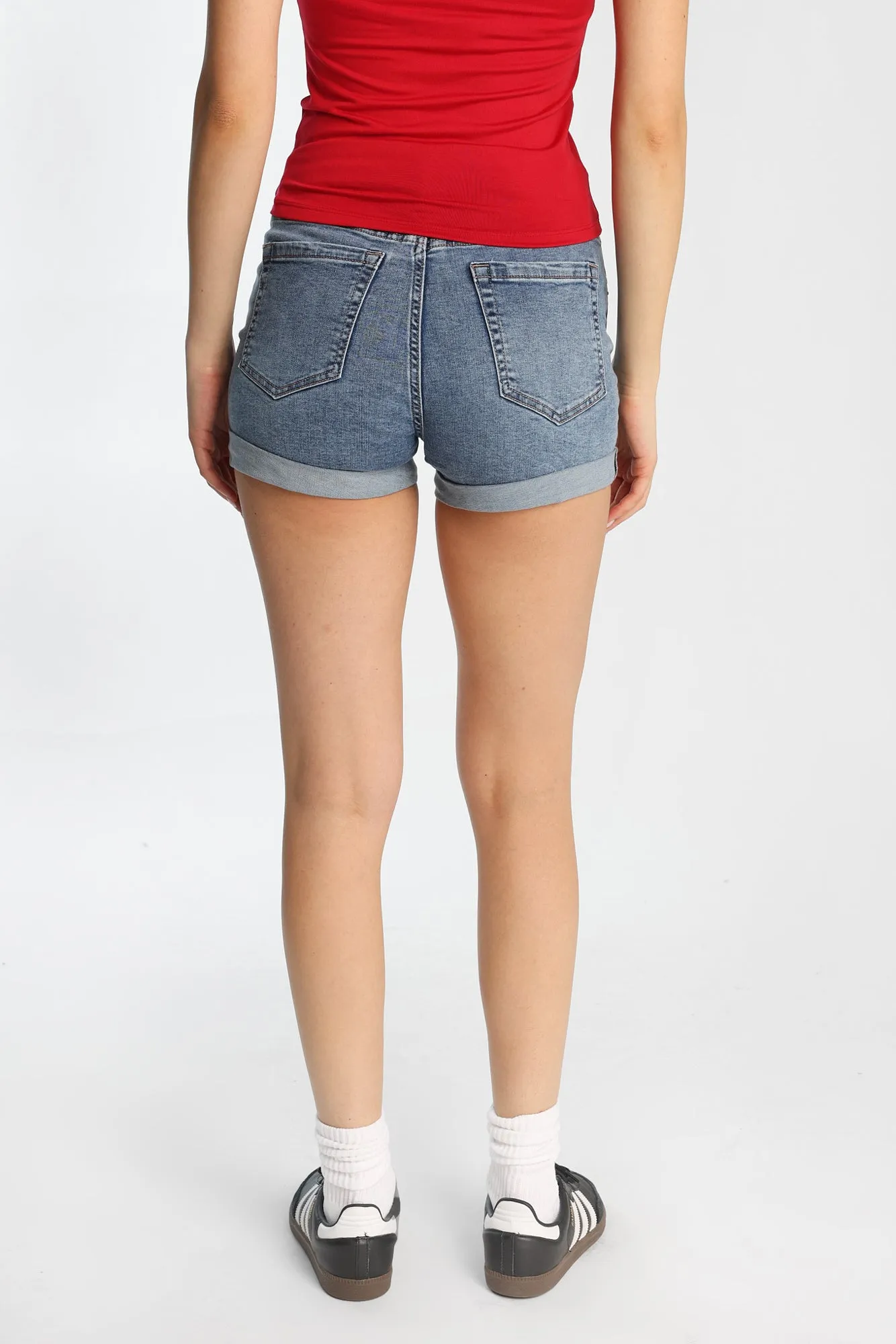 High Rise Midi Denim Shorts sold by Bluenotes product image thumbnail 3
