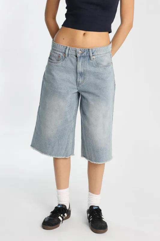 Mid-Rise Long Jorts sold by Bluenotes
