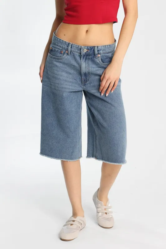 Mid-Rise Long Jorts sold by Bluenotes