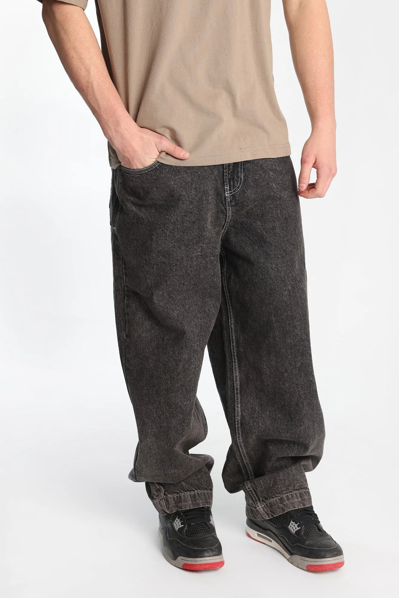 Tiger Snake Embroidered Baggy Jeans sold by Bluenotes product image thumbnail 3