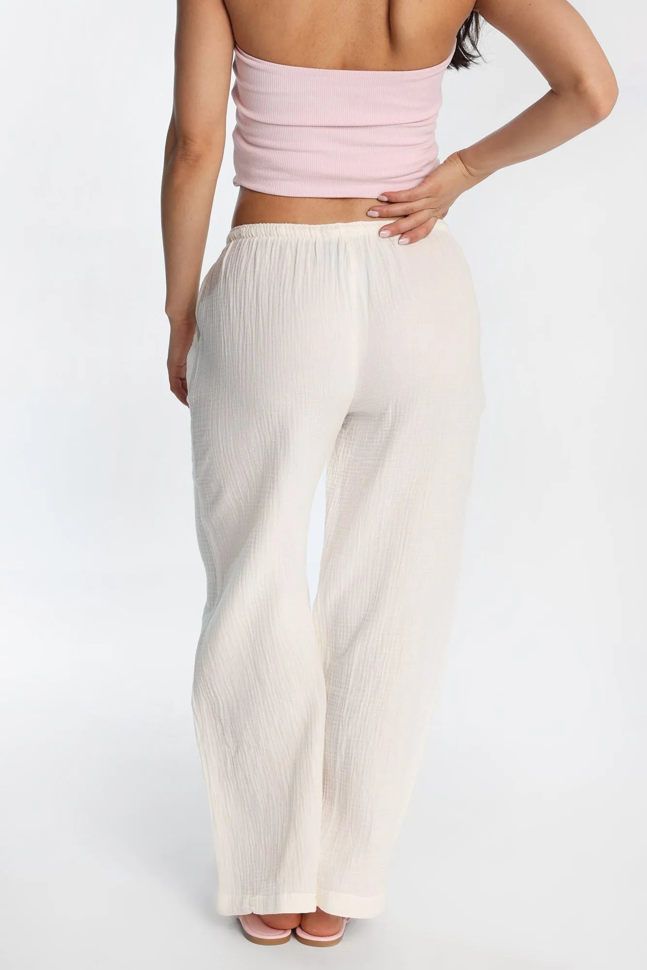 AERO Cotton Gauzy Pull-On Wide Leg Pants sold by Bluenotes product image thumbnail 4