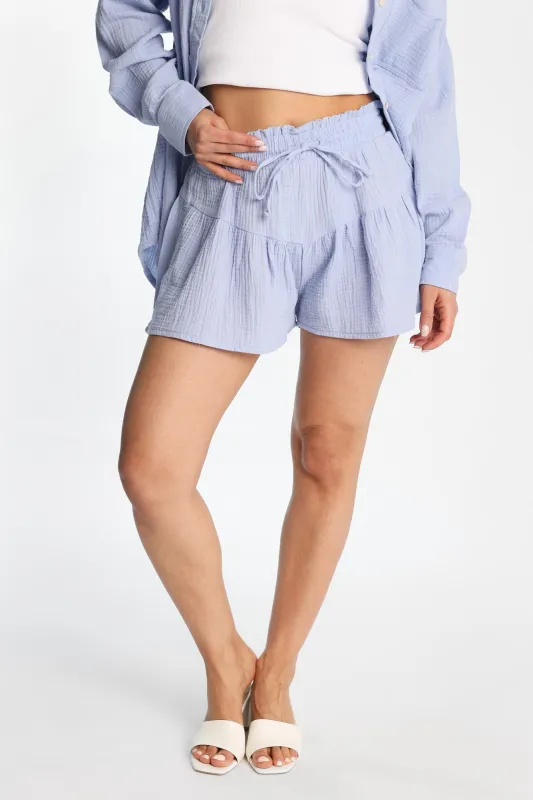 AERO Cotton Gauzy Pull-On Flutter Shorts sold by Bluenotes