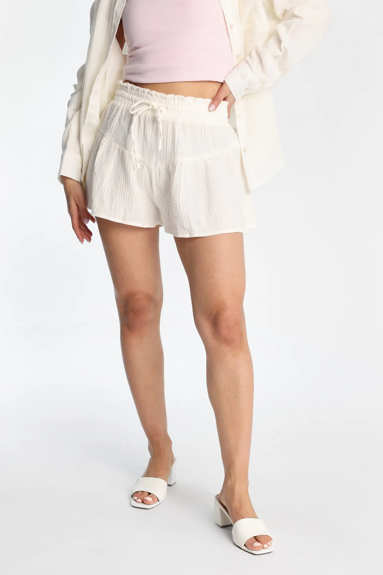 AERO Cotton Gauzy Pull-On Flutter Shorts sold by Bluenotes product image thumbnail 2