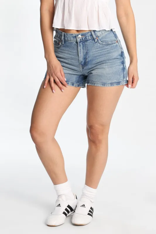Super High Rise Baggy Denim Shorts sold by Bluenotes