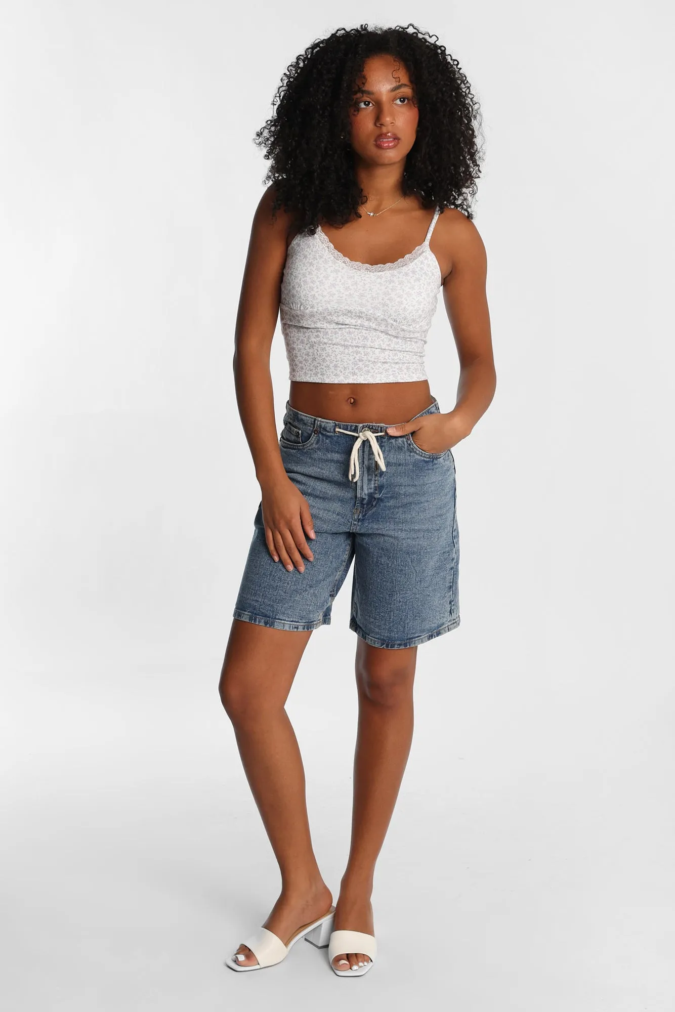 Mid Rise Drawstring Jorts sold by Bluenotes product image thumbnail 4