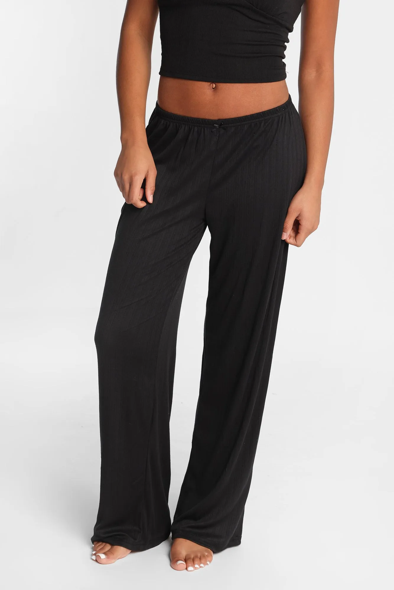 Pointelle Knit Wide Leg Pajama Pants sold by Bluenotes product image thumbnail 2