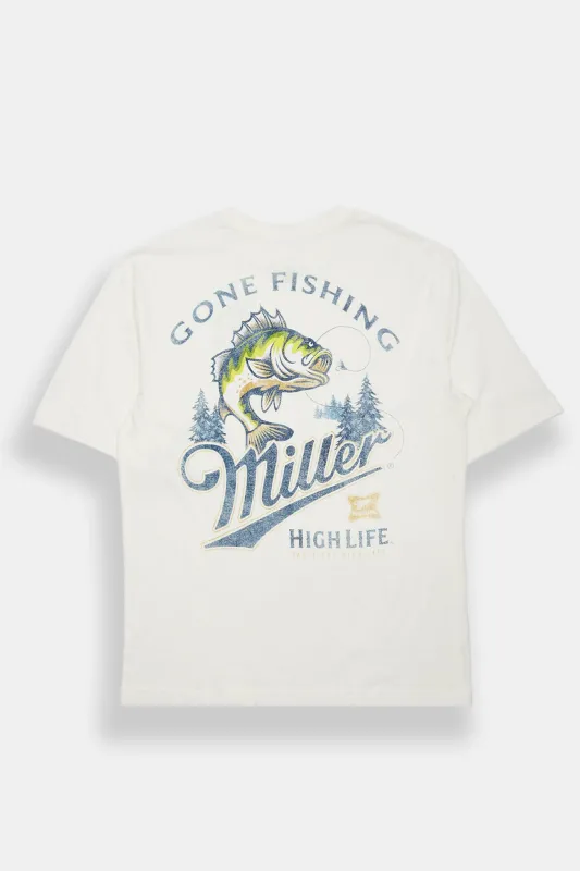 Miller Gone Fishing Graphic Tee sold by Bluenotes