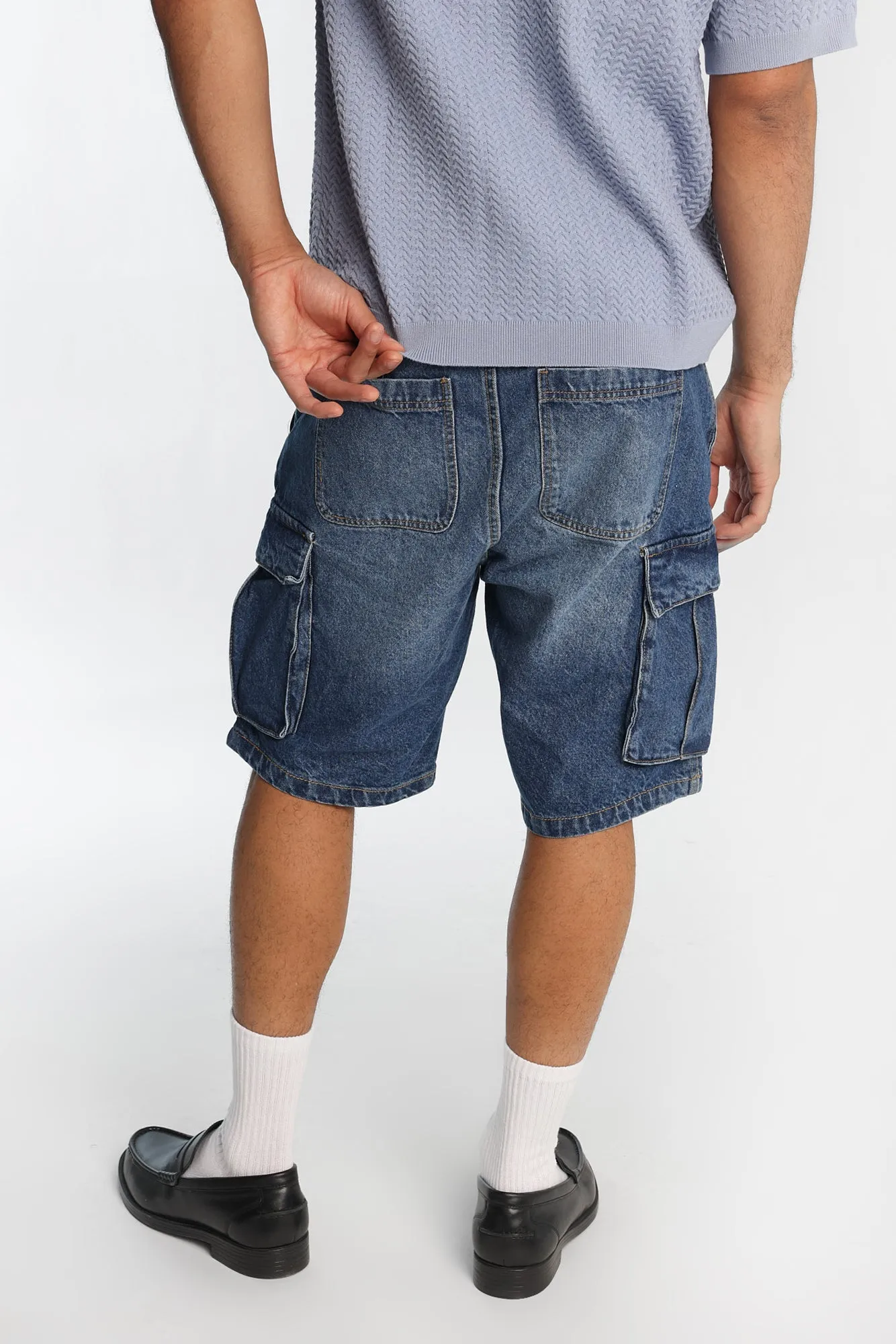 Cargo Denim Shorts sold by Bluenotes product image thumbnail 3
