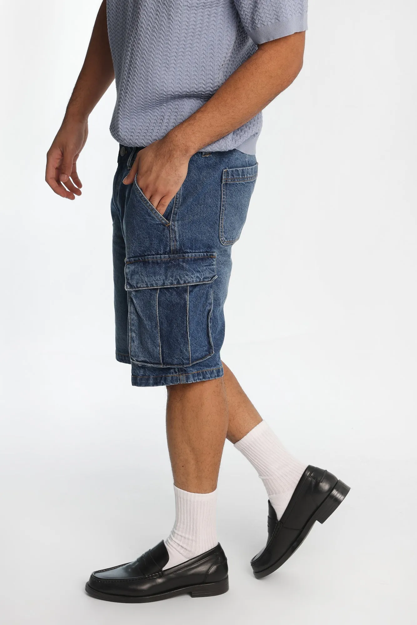 Cargo Denim Shorts sold by Bluenotes product image thumbnail 5