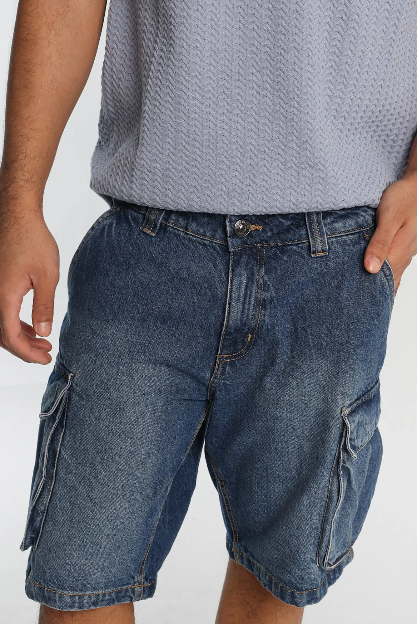 Cargo Denim Shorts sold by Bluenotes product image thumbnail 2