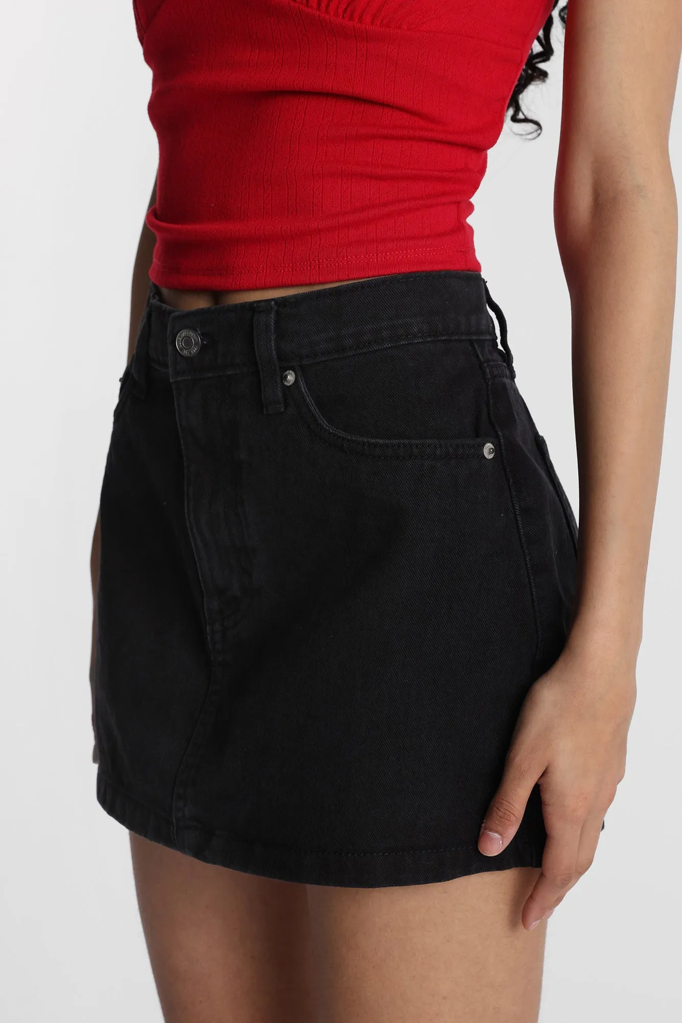 High Rise Denim Mini Skirt sold by Bluenotes product image thumbnail 2