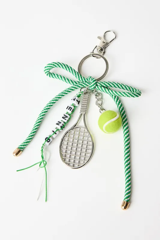 Tennis Metal Bag Charm made by Bluenotes