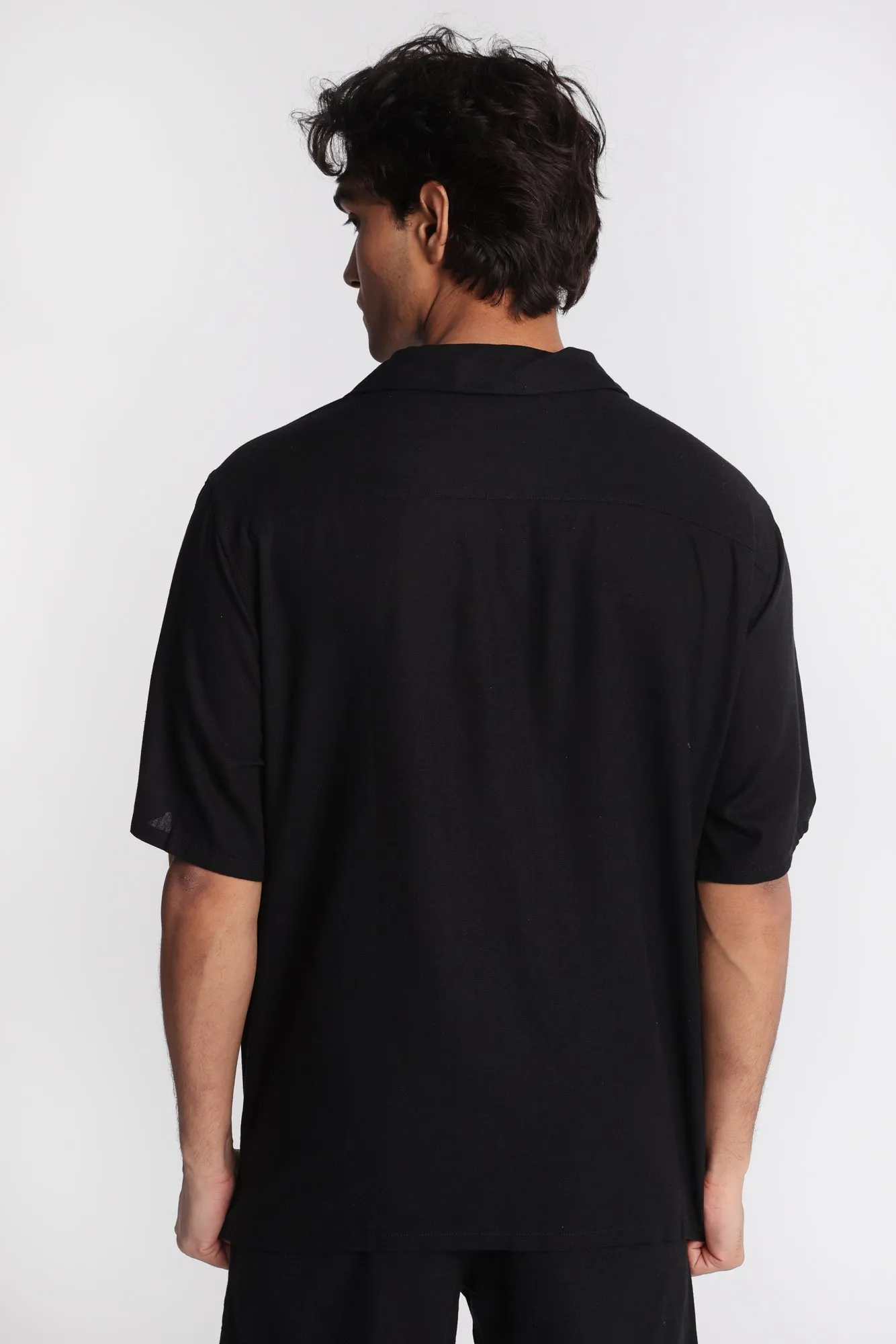 Linen-Blend Button-Up Shirt sold by Bluenotes product image thumbnail 4