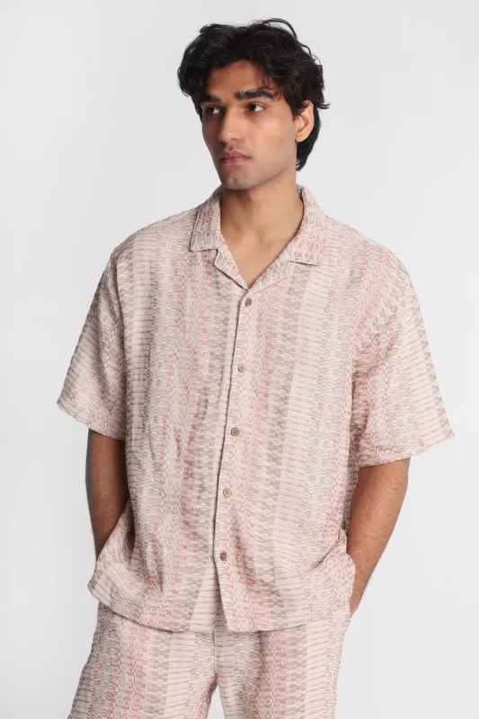 Textured Square Knit Short Sleeve Shirt sold by Bluenotes