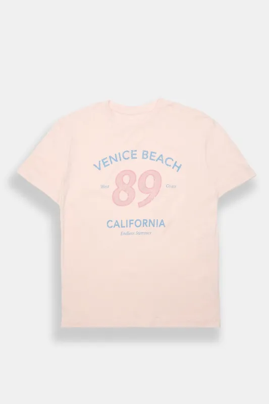 Venice Beach California Graphic Boyfriend Tee made by Bluenotes